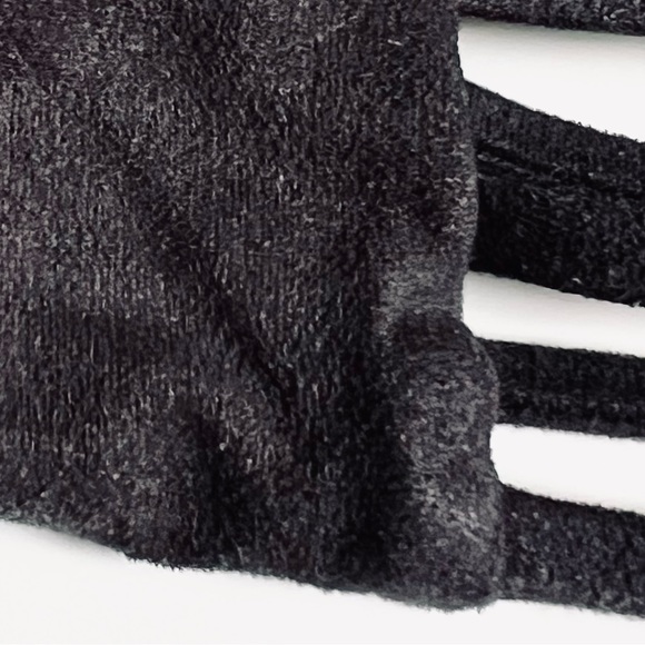 Montce Cage Bralette Bikini Top Black Faux Suede size medium - Picture 9 of 11